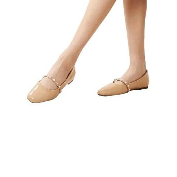 C. Paravano Beige Mary Jane Square Toe Comfort Flat Shoe 36 EU 5.5 US - Picture 8 of 8